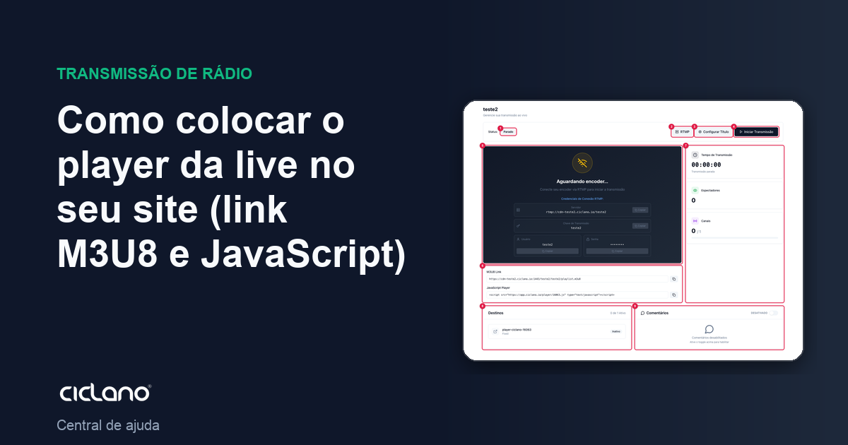 Como colocar o player da live no seu site (link M3U8 e JavaScript)
