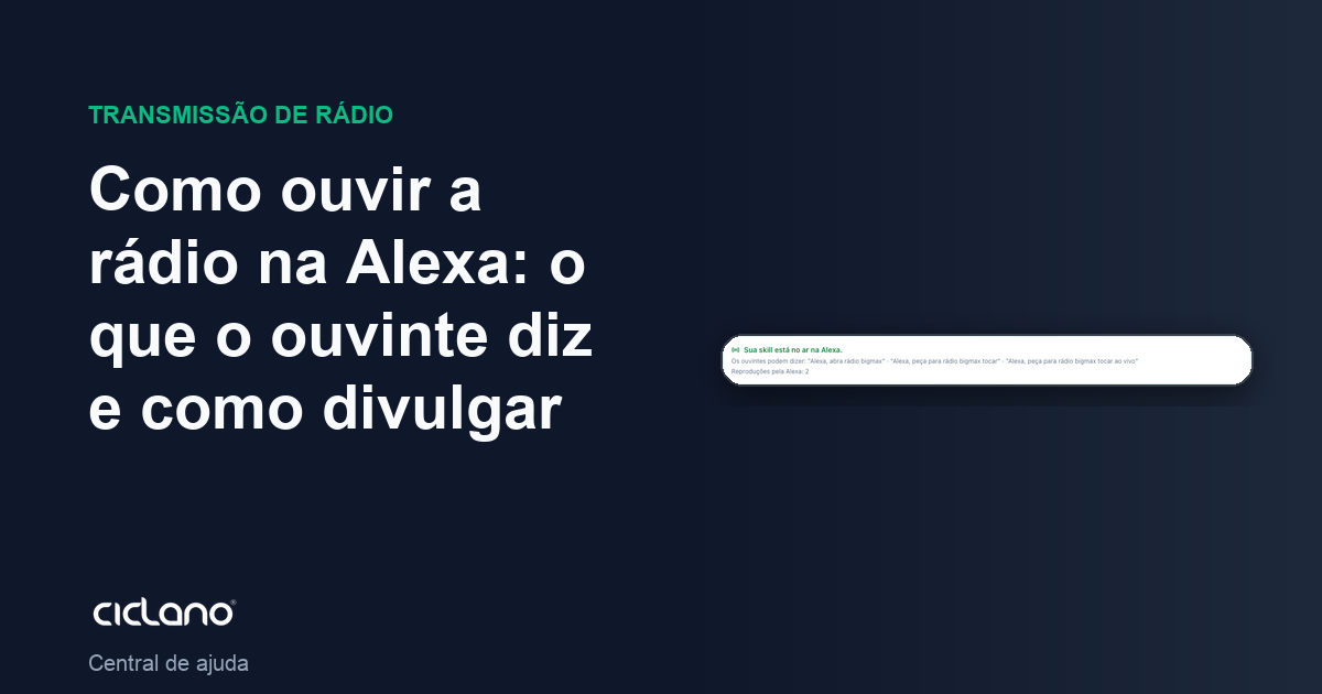 Como ouvir a rádio na Alexa: o que o ouvinte diz e como divulgar