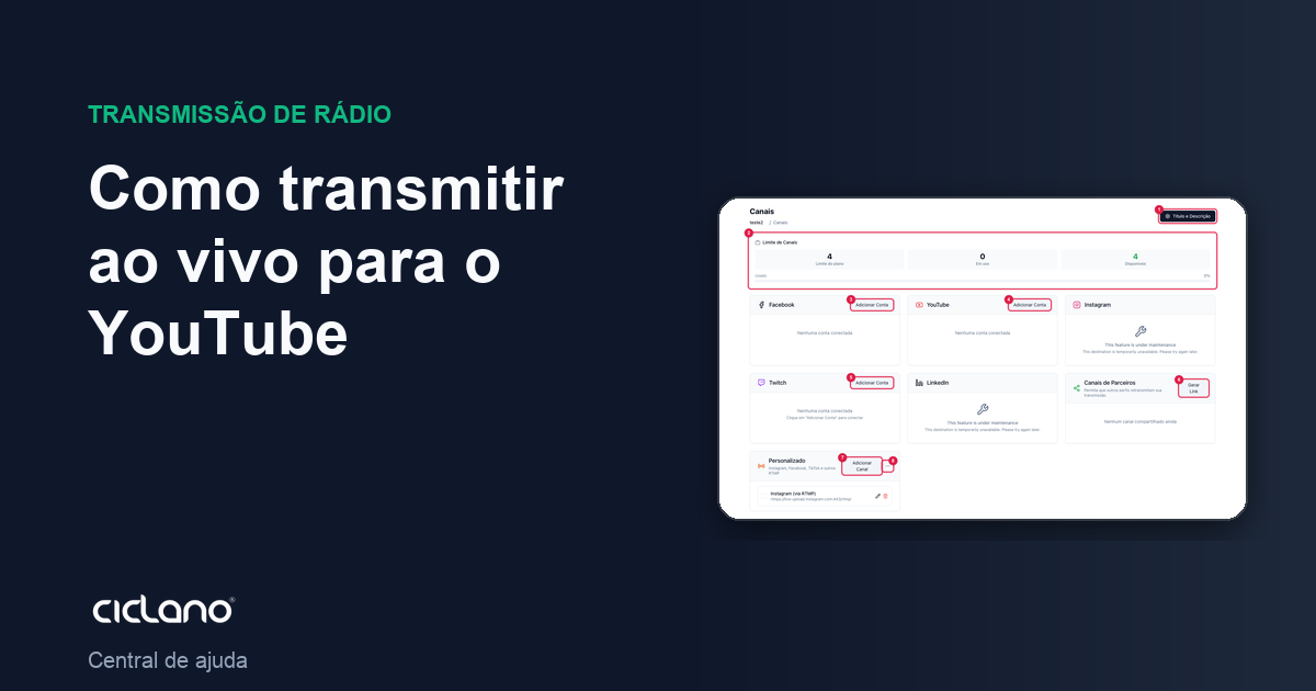 Como transmitir ao vivo para o YouTube